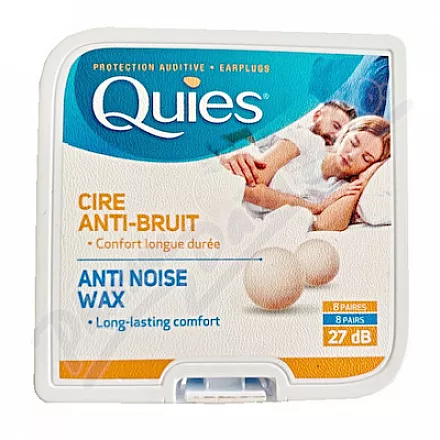 Quies chránič sluchu z přírodního vosku 8párů