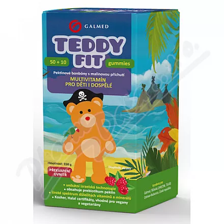 Żelki TeddyFit 50 10ks Pirate Galmed
