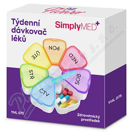 SimplyMed Flower dávkovač léků týdenní YHL075