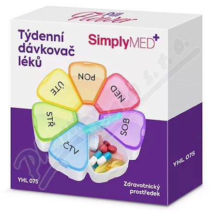 Tygodniowy dozownik leków SimplyMed Flower YHL075