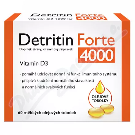 Detritin Forte Witamina D3 4000 IU 60 měk.tobolek