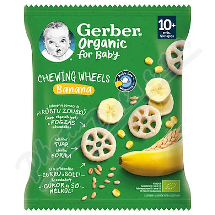 Gerber Křupavá kolečka s banánem 28g 10m+