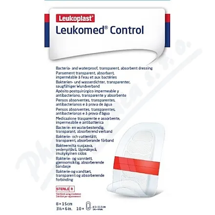 Leukoplast Leukomed Control abs.krytí 8x15cm 10ks