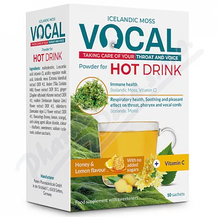 Vocal Hot drink s příchutí med&citron sáčky 10ks