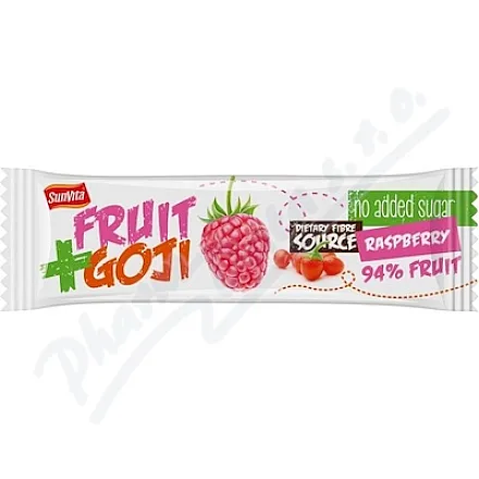 Sunvita Fruit Goji Raspberry Baton owocowy 30g