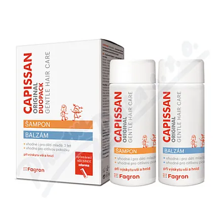Capissan Original szampon balsam przeciw wszom 2x200ml Fagron