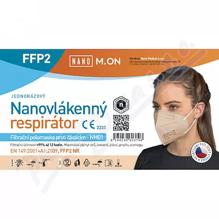 Półmaska z nanowłókien NANO M.ON FFP2 body 1szt