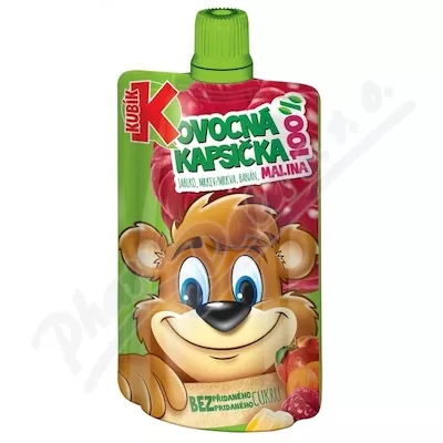 KUBÍK 100% ovoc.kapsička malina-jabl-mrk-ban 100g