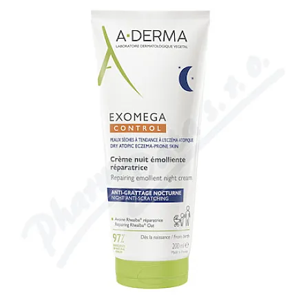 A-DERMA Exomega CONTROL Emolientowy krem na noc 200ml