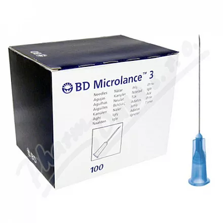 BD Microlance 3 inj.jehla 23G 0.6x40mm modrá 100ks