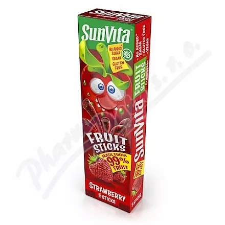 SunVita Fruit Sticks ovocné tyčinky jahoda 5x20g