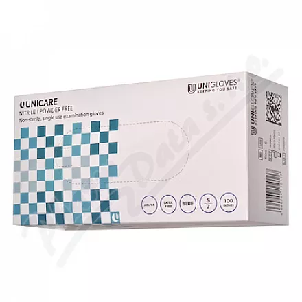 Rękawice nitrylowe bezpudrowe Unicare S 100szt