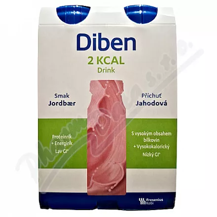 DIBEN 2 KCAL DRINK PŘÍCHUŤ JAHODOVÁ