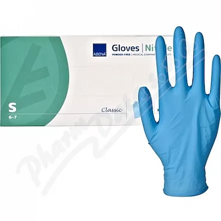 ABENA Rękawiczki Nitril S bezpudrowe niebieskie 30szt