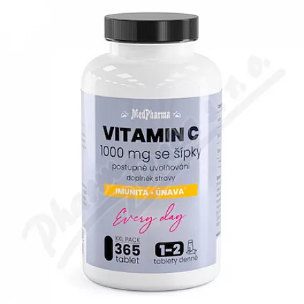 MedPharma Witamina C 1000mg z dziką różą tbl.365