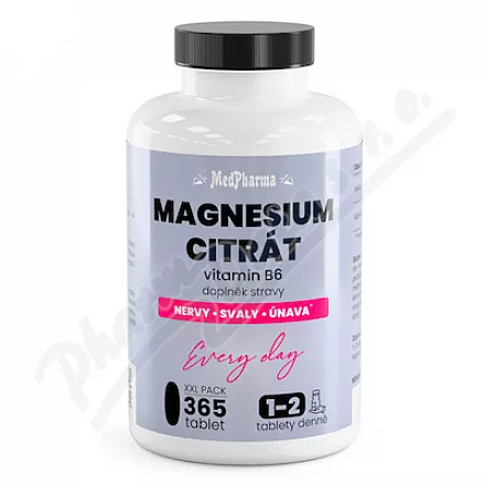 MedPharma Cytrynian magnezu witamina B6 tbl.365