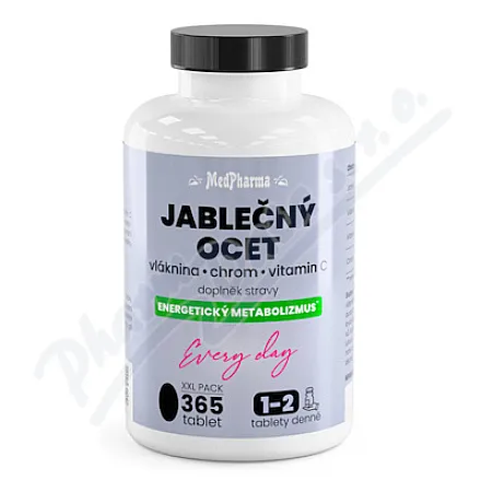 MedPharma Ocet jabłkowy błonnik/chrom/wit.C tbl.365