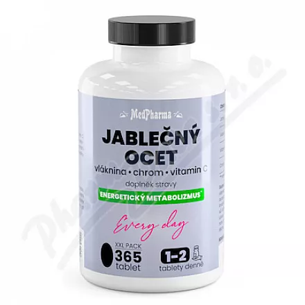 MedPharma Ocet jabłkowy błonnik/chrom/wit.C tbl.365