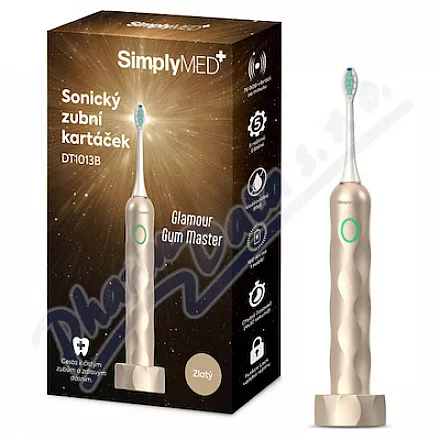 SimplyMed Sonický zubní kartáček DT1013B zlatý