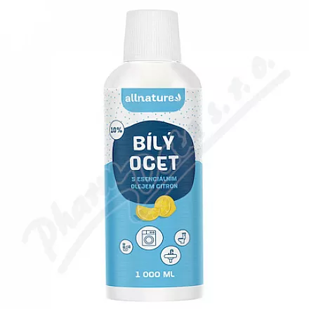Allnature Bílý ocet 10% s esen.olej.citron 1000ml