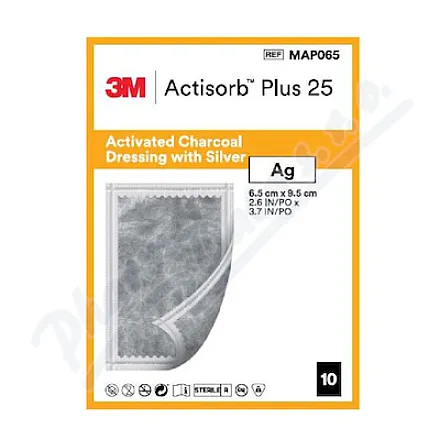 Actisorb Plus 25 krytí 6.5x9.5cm 10ks