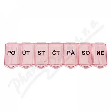 Dozownik leków 7 dni różowy