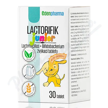 Edenpharma Lactobifík Junior pomarańczowy tbl.30