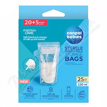 Canpol babies Woreczki do przechowywania odciągniętego mleka 20 5szt.
