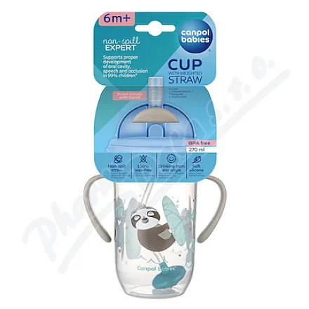 Canpol babies Kubek nieprzelewowy 270 ml, szary