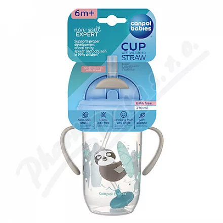 Canpol babies Nevylévací hrneček 270ml šedý