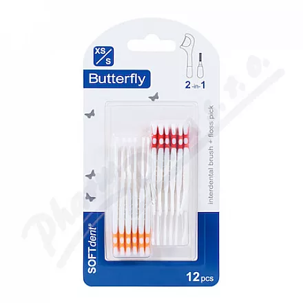 SOFTdent Butterfly mesizub.kart.párátko XS/S 12ks