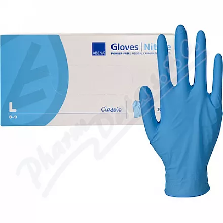ABENA Rukavice vyš.Nitril Clas.L nepudr.modré 30ks