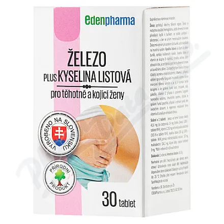 Edenpharma Železo plus Kyselina listová tbl.30