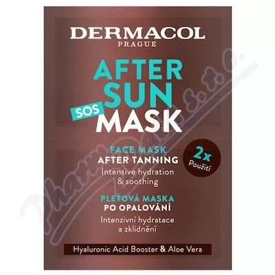 Dermacol AFTER SUN pleťová maska 2x8ml