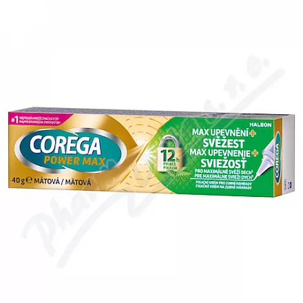 Corega Power Max Upevnění+Svěžest fixační krém 40g