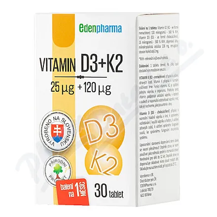 Edenpharma Vitamín D3 K2 tbl.30