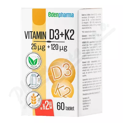 Edenpharma Vitamín D3+K2 tbl.60