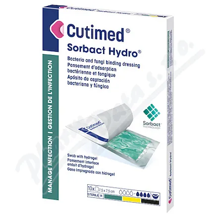 Cutimed Sorbact Hydro antimik.krytí 7.5x7.5cm 10ks