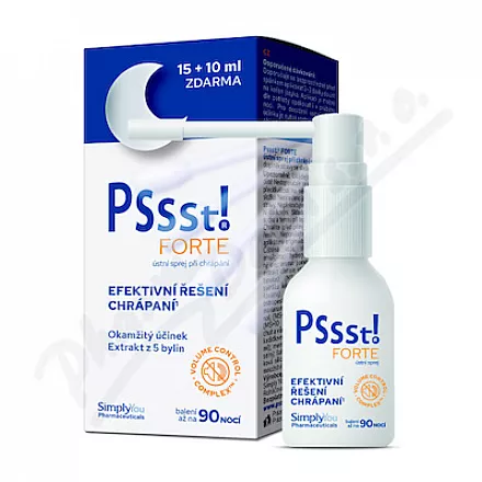 Pssst! FORTE spray doustny na chrapanie 15 10 ml