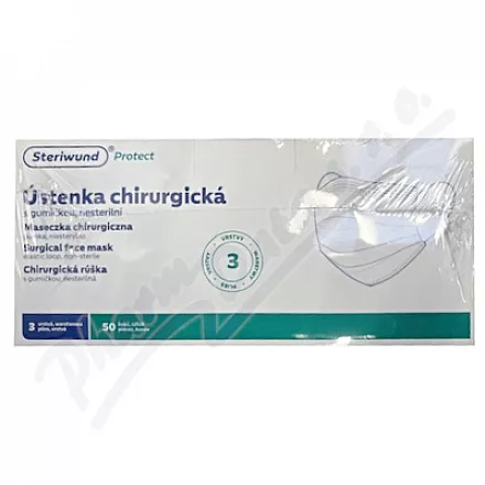 Ústenka chirurgická s gumičk.nester.50ks Steriwund