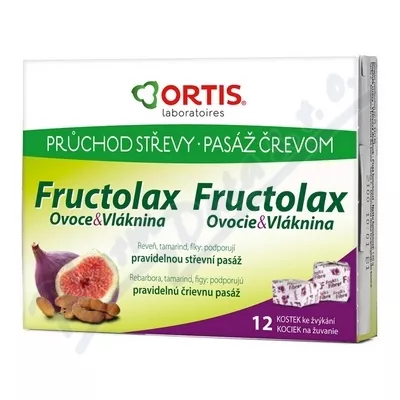 Ortis Fructolax 12 žvýkacích kostek CZ/SK