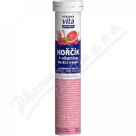 Maxi Vita Hořčík+vit.B6 B12+biotin tbl.eff.20