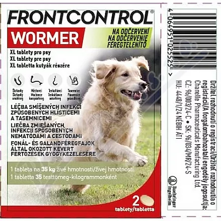 Frontcontrol Wormer pro psy XL tbl.2