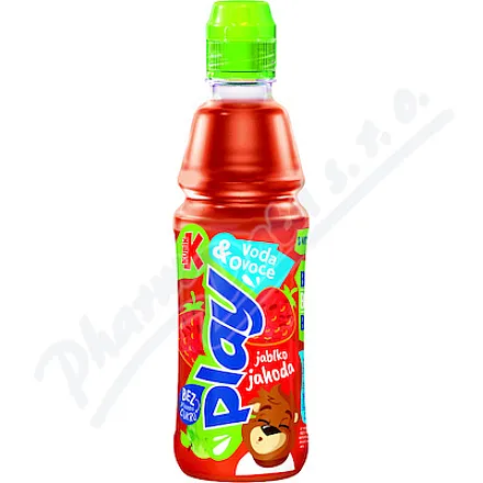 KUBÍK play voda&ovoce jablko-jahoda 400ml