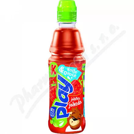 KUBÍK play voda&ovoce jablko-jahoda 400ml