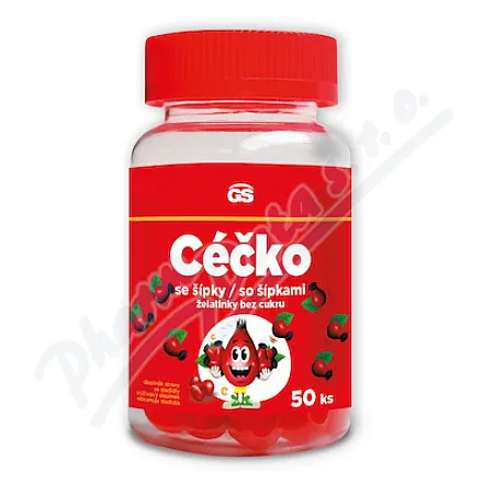 GS Céčko z żelatynami z dzikiej róży bez cukru 50szt