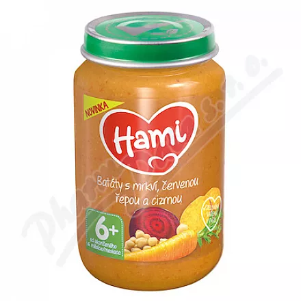 Hami Batatas z marchewką, burakiem i ciecierzycą 200g 6m 