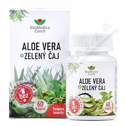 Aloe Vera + Zelený čaj cps.60 EkoMedica