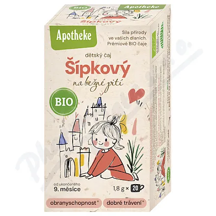 Apotheke Organiczna herbata z dzikiej róży dla dzieci 20x1,8g