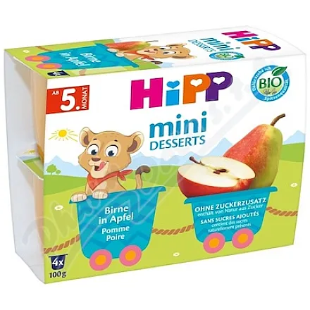 HiPP mini deser jabłko-gruszka BIO 5m 4x100g